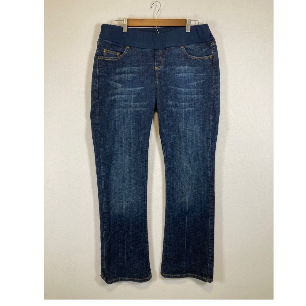 Comfortable Motherhood Maternity Women Size L Dark Wash Bootcut Denim Jeans